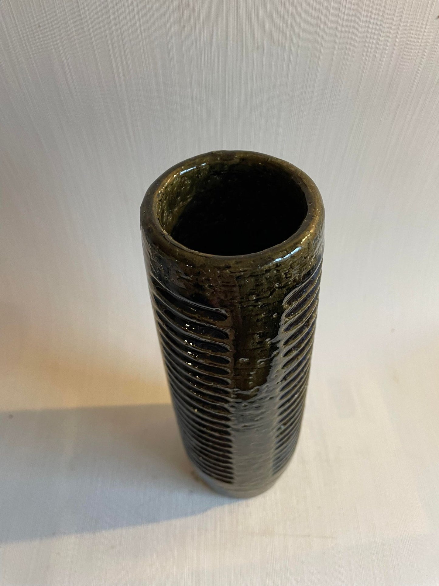 Tall Mid-Century chamotte vase, design by Per & Anna Linnemann-Schmidt - no. 011922