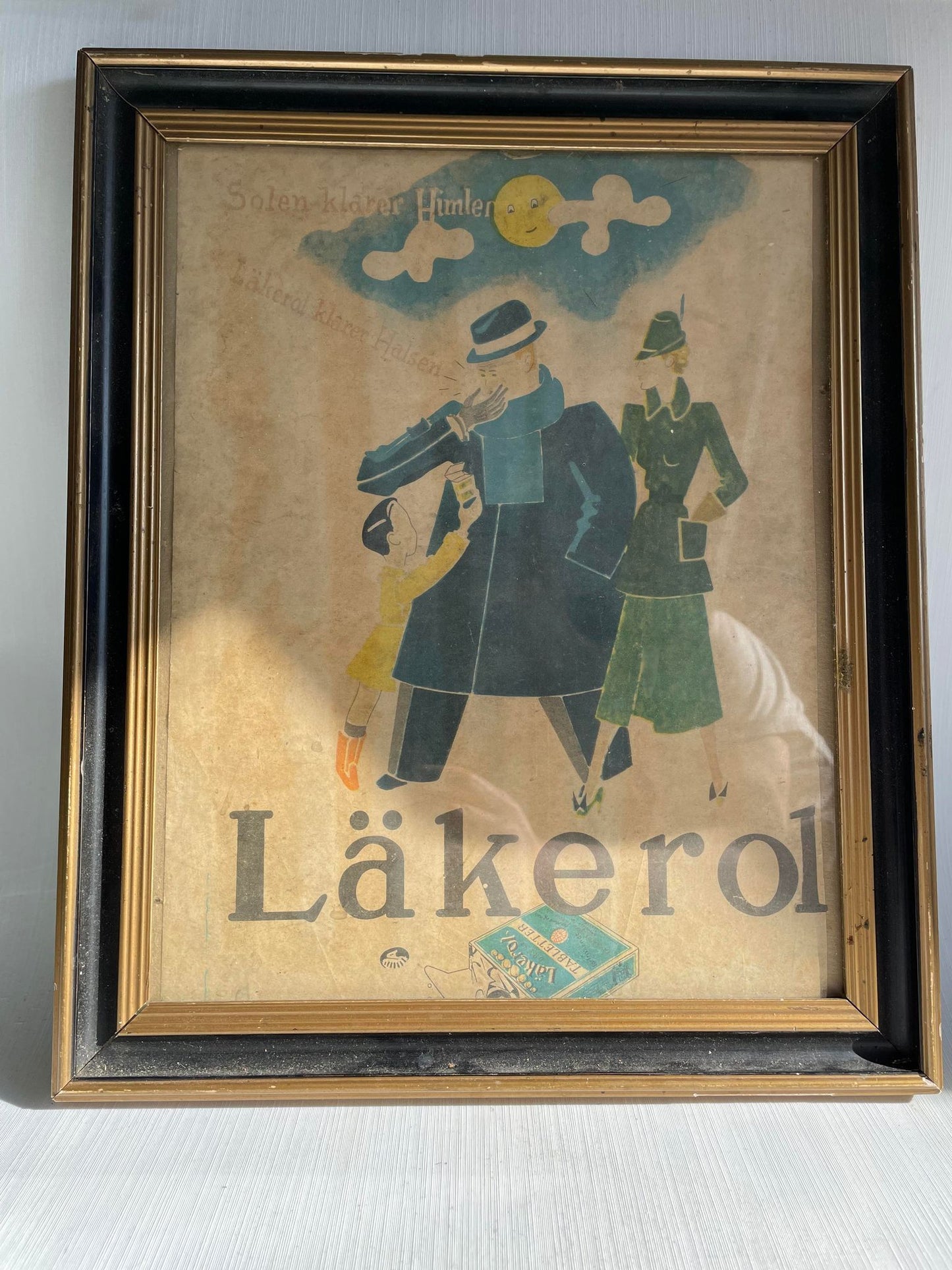 Flot vintage Lakerol reklametryk fra 1935 - nr. 012095