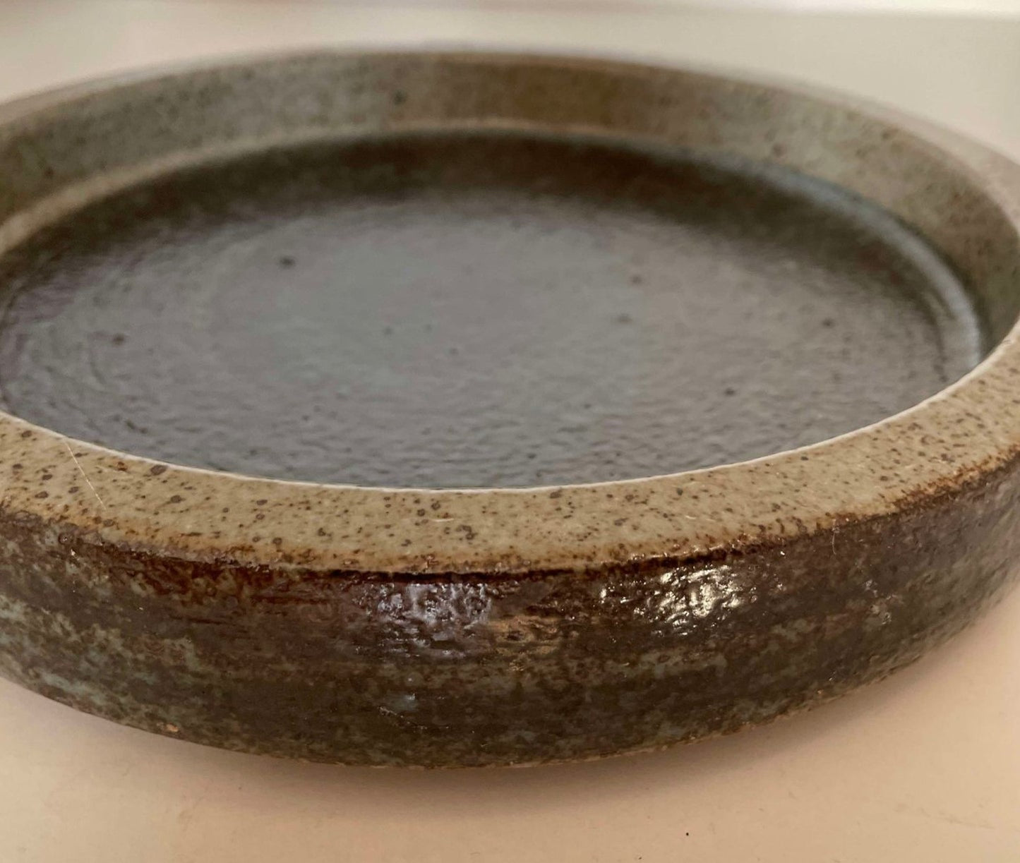 Danish Mid-Century Chamotte stoneware disk from Palshus