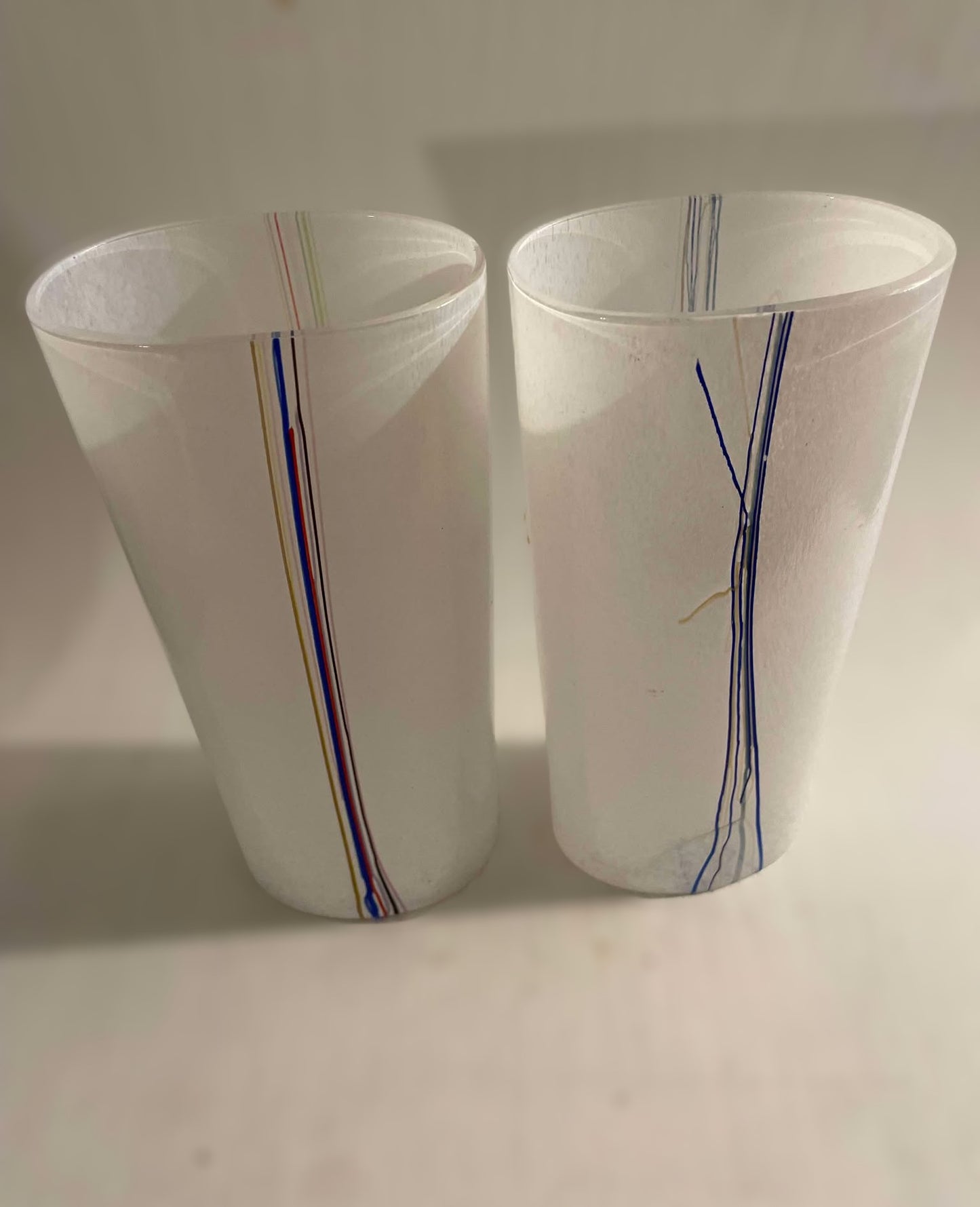 Bertil Vallien Rainbow Vases, fra Kosta Boda Rainbow Column Vase, Svensk Glaskunst 1970'erne