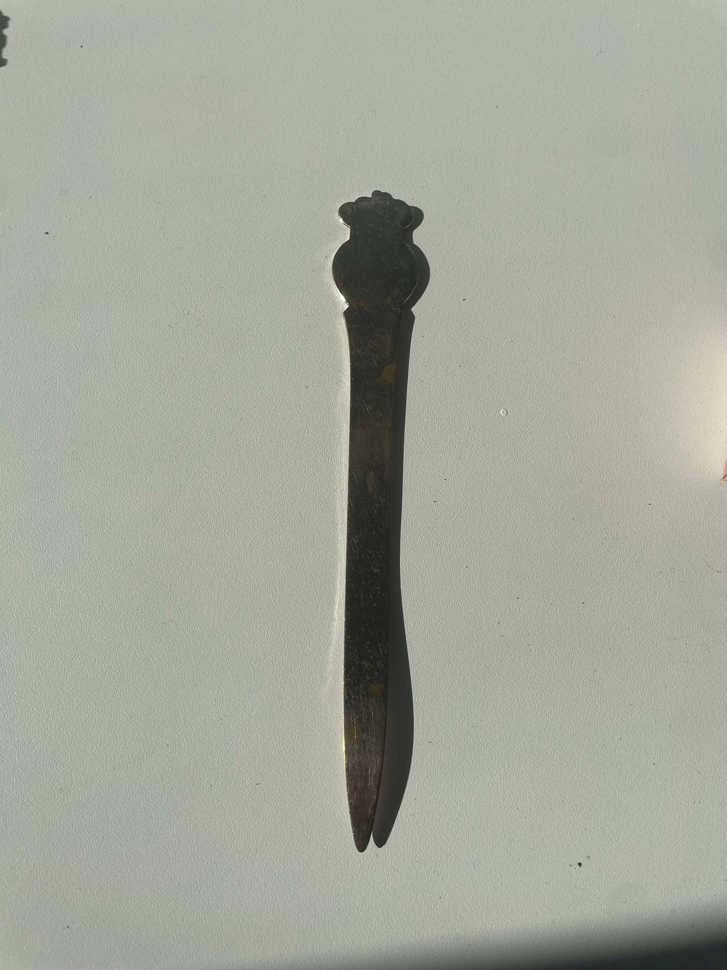 Beautiful old letter opener with Dannebrog - 96000