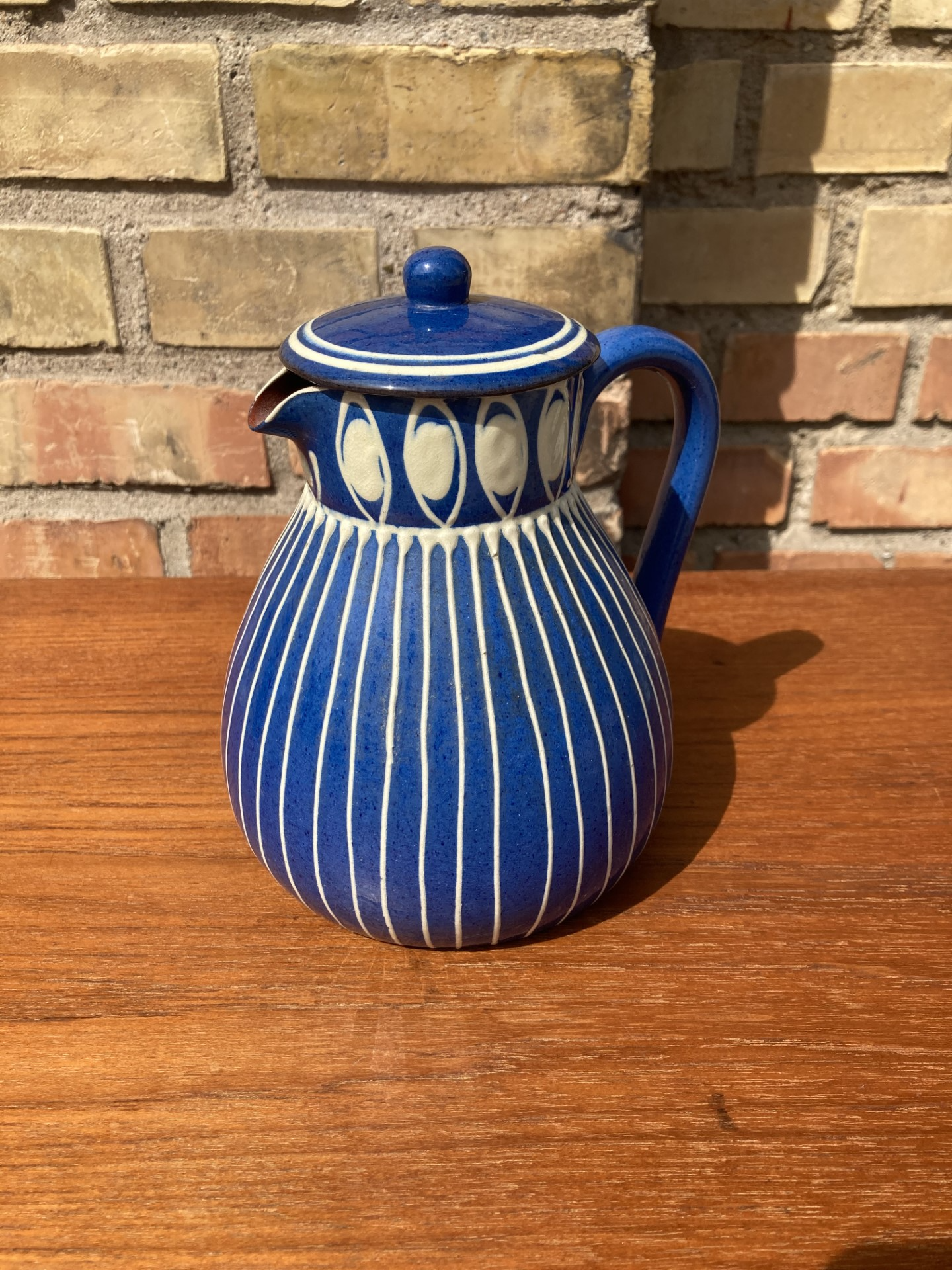 Beautiful ceramic jug, signed on the bottom - no. 0216