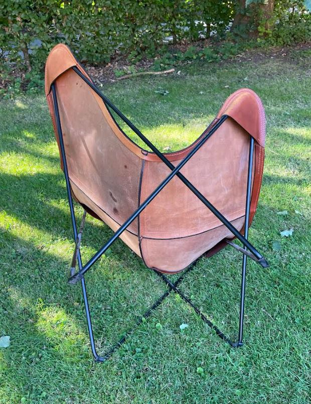 Beautiful Cuero Bat chair in core leather - no. 05040