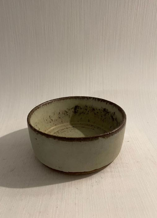 Danish Mid-Century hare fur glaze stoneware bowl from Palshus