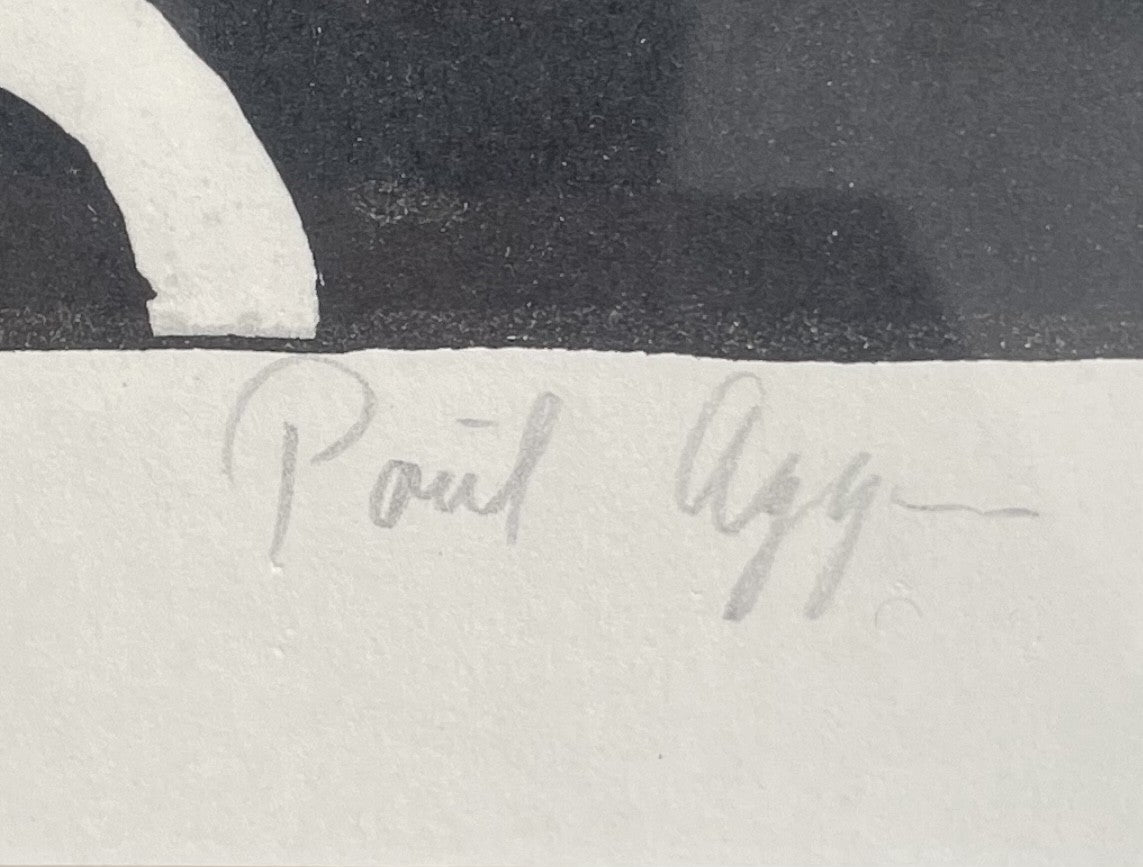 Nice offset pressure by Poul Agger, Pencil Signature - No. 09142