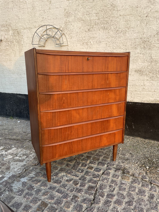 Beautiful teak chest of drawers with 6 drawers - no. 01701