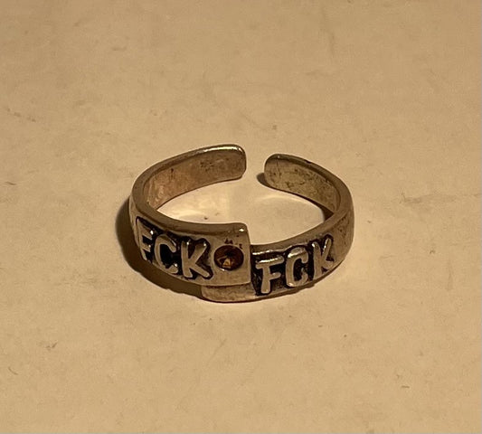 Flot FCK sølv (925) fingerring - nr. 011045