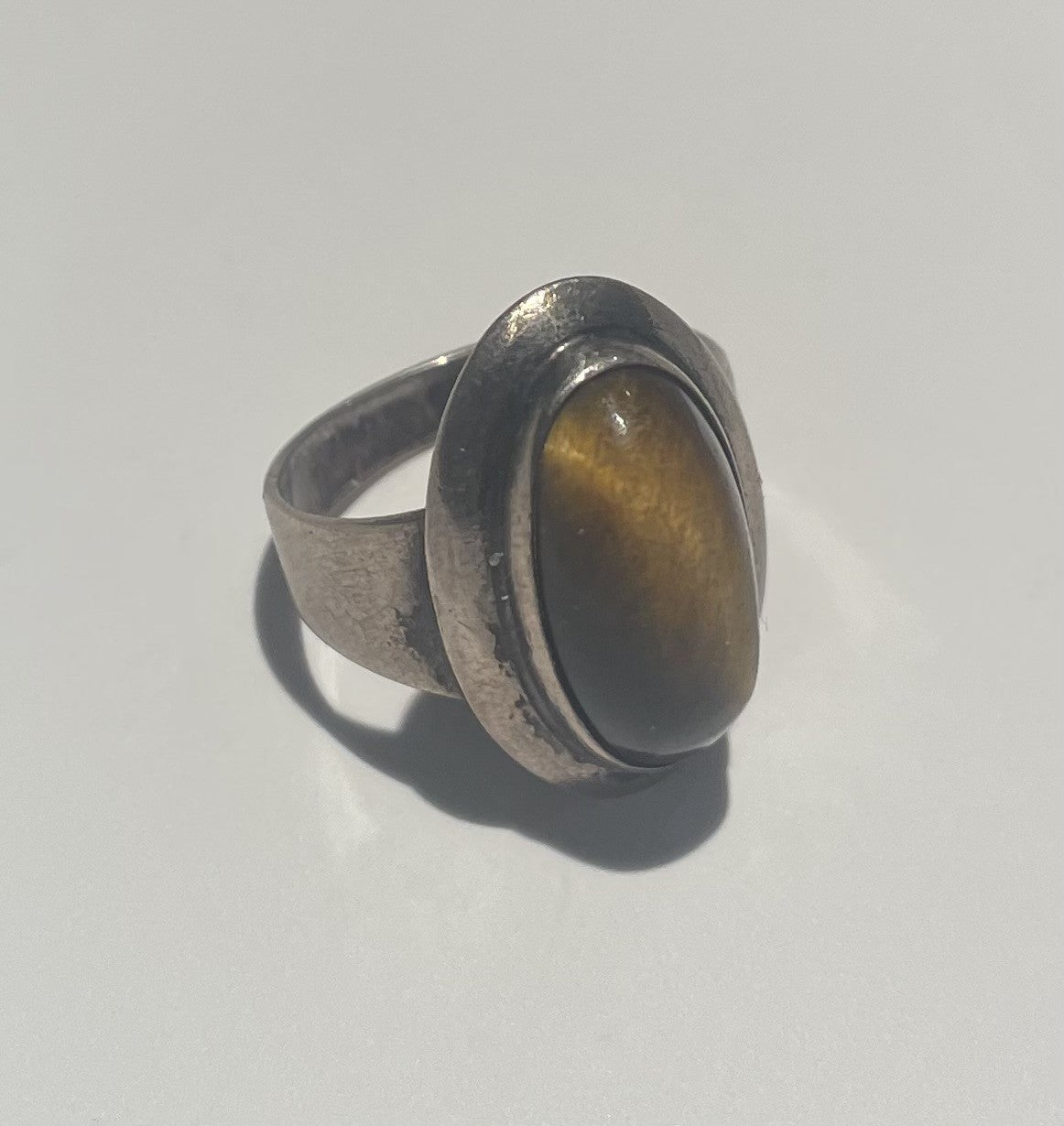 NEFrom finger ring in Sterling silver 925 and with tiger's eye stone - no. 09996