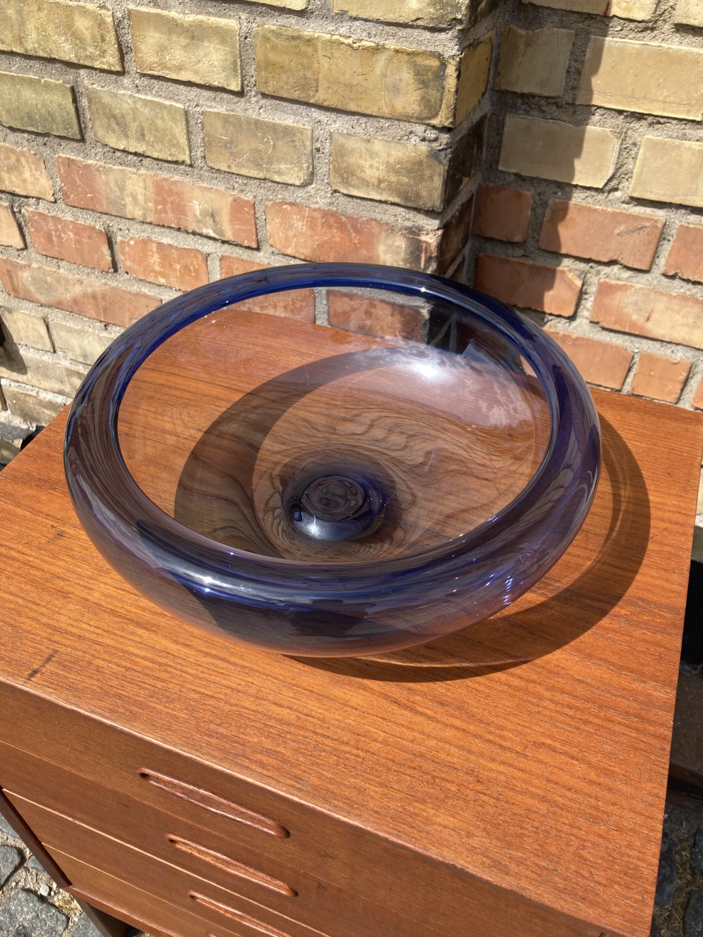 Holmegaard glass bowl, designed by Per Lutken - no. 0166
