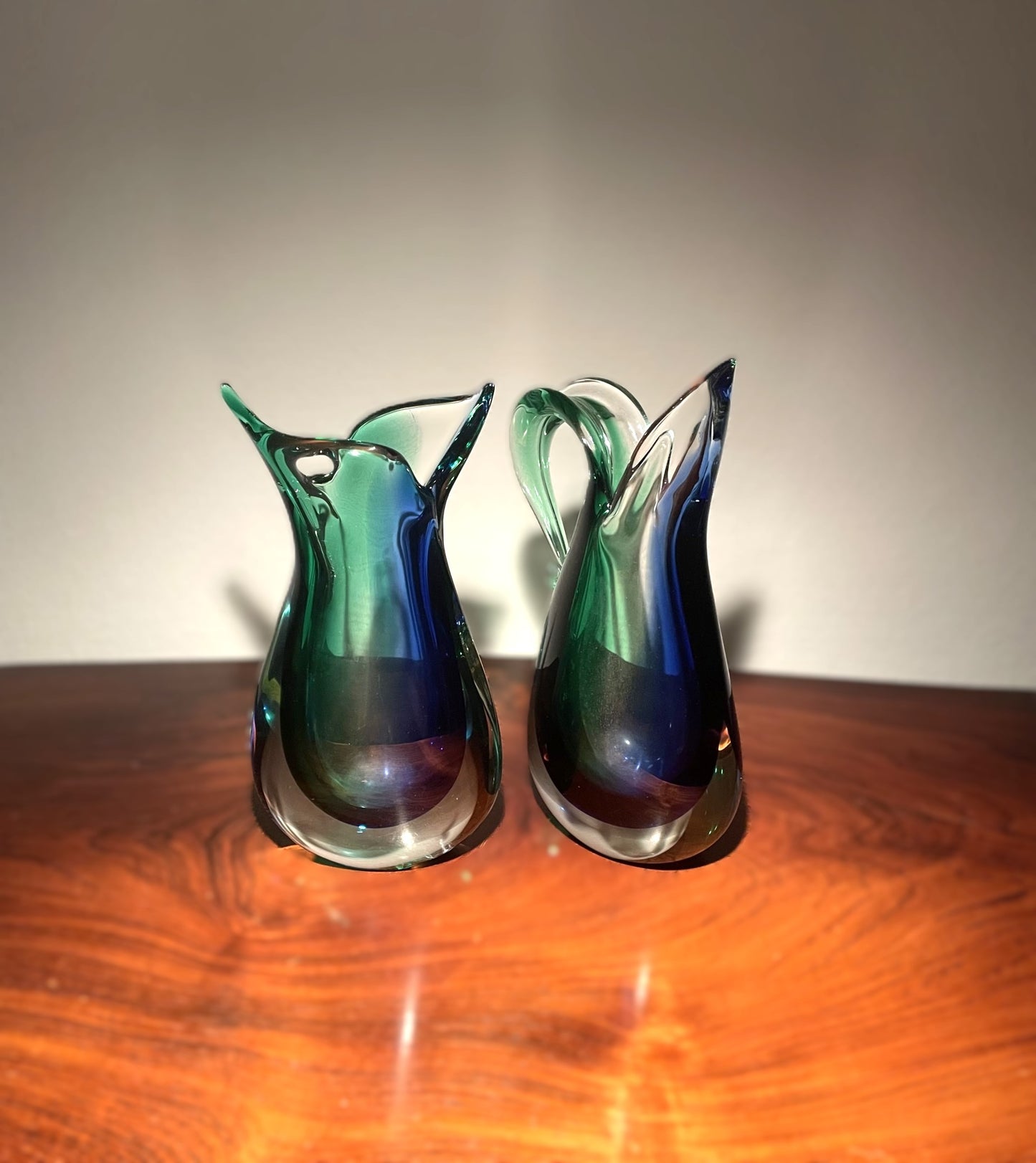 A pair of beautiful Murano glass vases from Atelier Oball Murano - no. 09080 