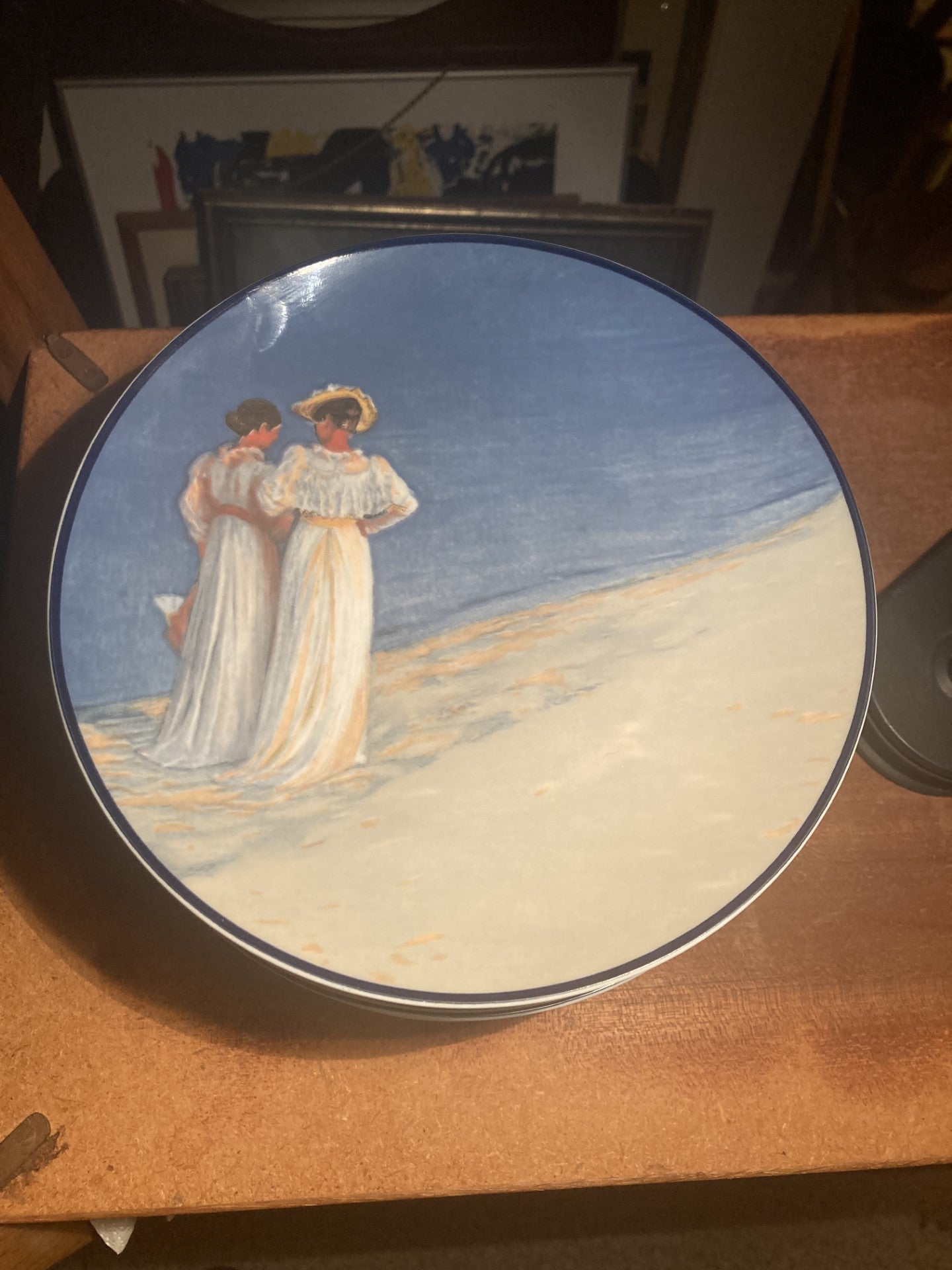 Christineholm Porcelaine Af 12 Stk. Skagensmalerne Platter - Nr. 01085 ...