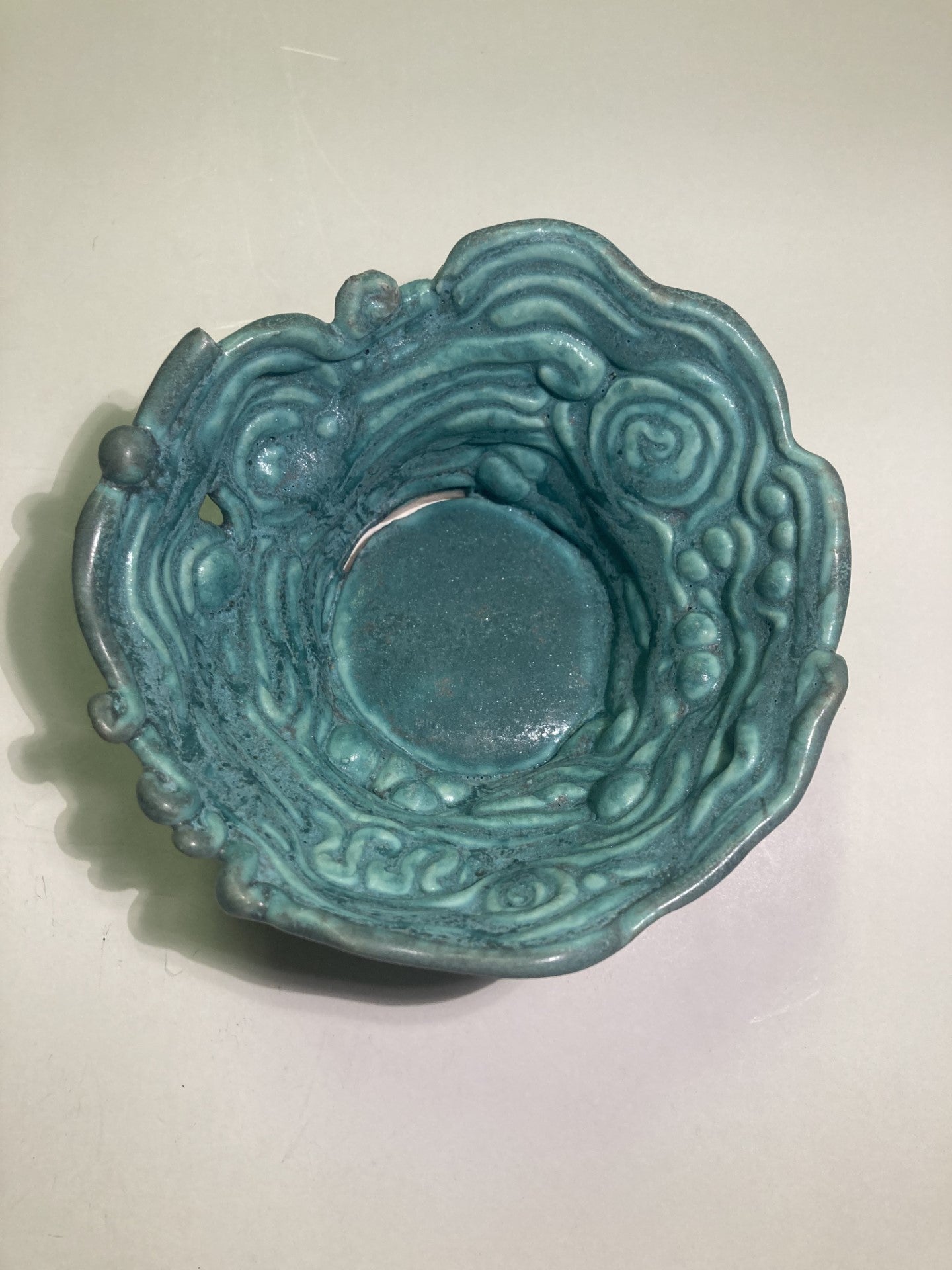 Keramik skål med flot glasur i fin stand - nr. 01133