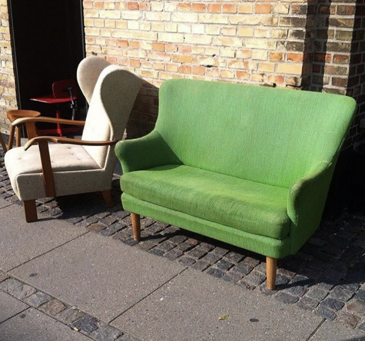 Flot overpolstret vintage sofa - nr. 01118