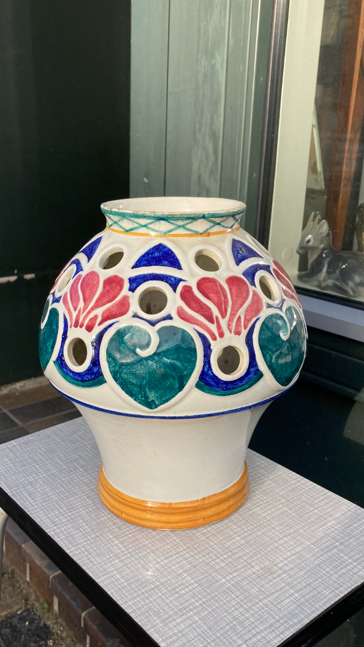 ロールストランドのアンティークセラミック花瓶、デザイン：アルフ・ヴァランダー・スウェーデン