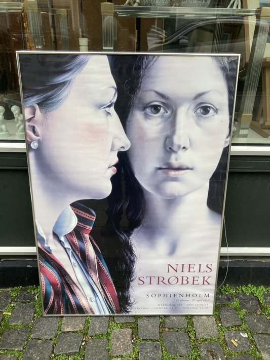 Sophienholm1997 の Niels Strøbek 版画、上質な金属フレームとガラス製。