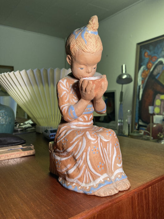 Ceramics, ceramic girl figure, sold at Illum Bolighus