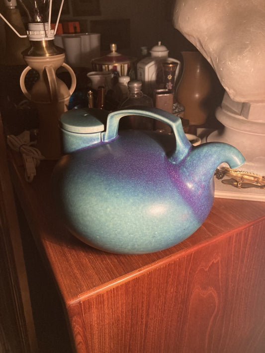 Danish design, beautiful round ceramic teapot, appears unused