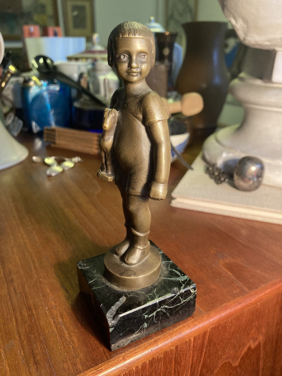Smuk bronze figur, design af Maurice Frecourt, made in France